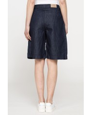 BERMUDA CON PIEGHE IN DENIM LINO