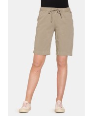 BERMUDA CON ELASTICO IN VITA 100% COTONE. Vita regolare