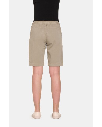 BERMUDA CON ELASTICO IN VITA 100% COTONE. Vita regolare