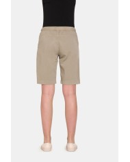 BERMUDA CON ELASTICO IN VITA 100% COTONE. Vita regolare