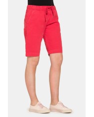 BERMUDA CON ELASTICO IN VITA 100% COTONE. Vita regolare