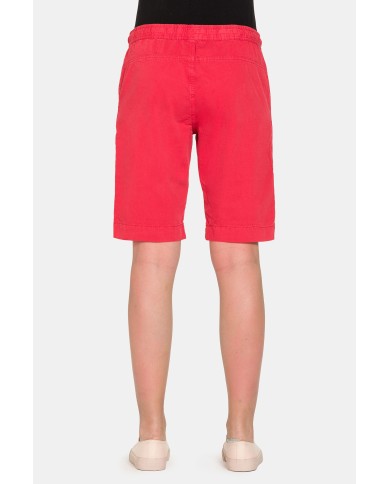 BERMUDA CON ELASTICO IN VITA 100% COTONE. Vita regolare