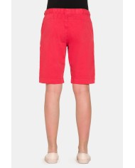 BERMUDA CON ELASTICO IN VITA 100% COTONE. Vita regolare