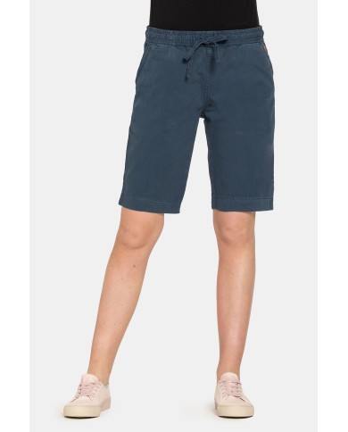 BERMUDA CON ELASTICO IN VITA 100% COTONE. Vita regolare