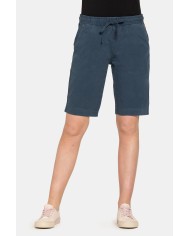 BERMUDA CON ELASTICO IN VITA 100% COTONE. Vita regolare