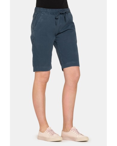 BERMUDA CON ELASTICO IN VITA 100% COTONE. Vita regolare