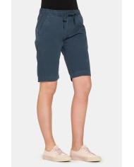 BERMUDA CON ELASTICO IN VITA 100% COTONE. Vita regolare