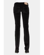 PANTALONI IN VELLUTO STRETCH. Vita bassa e gamba slim.