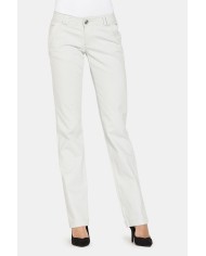 PANTALONI IN RASO STRETCH. Vita bassa e gamba slim.