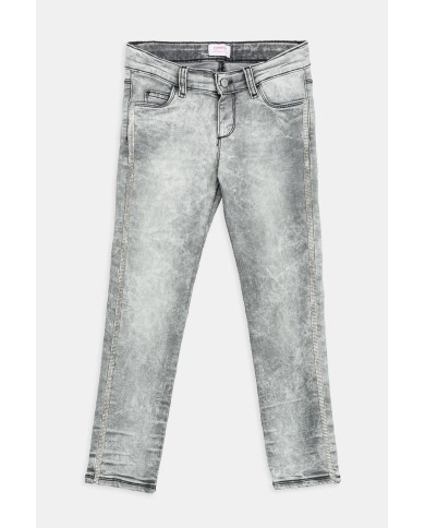 JEANS 5 TASCHE CON APPLICAZIONI SUI FIANCHI