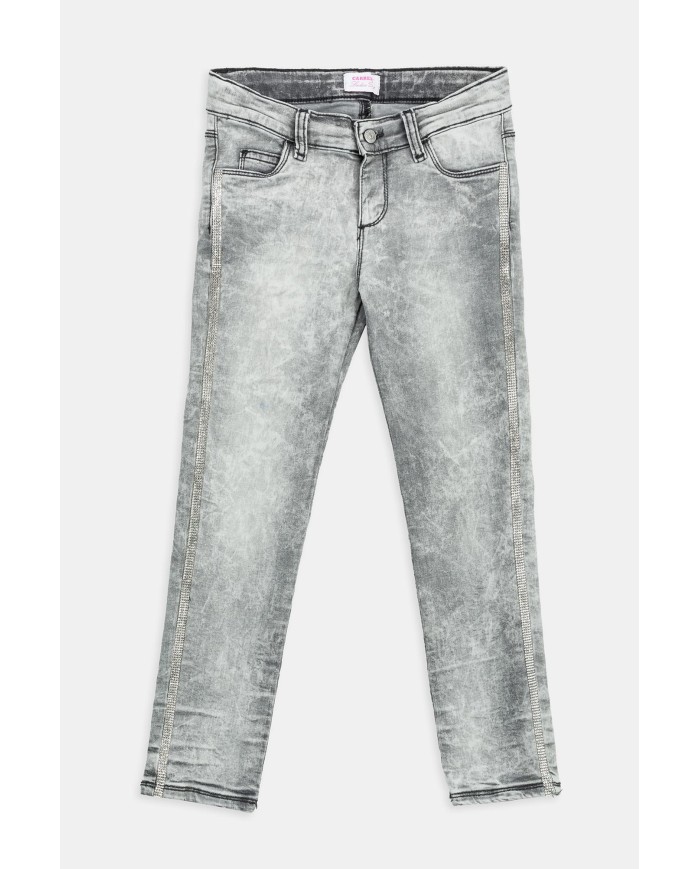 JEANS 5 TASCHE CON APPLICAZIONI SUI FIANCHI