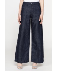 JEANS MOD.763 CON MOTIVO VERTICALE IN DENIM LINO