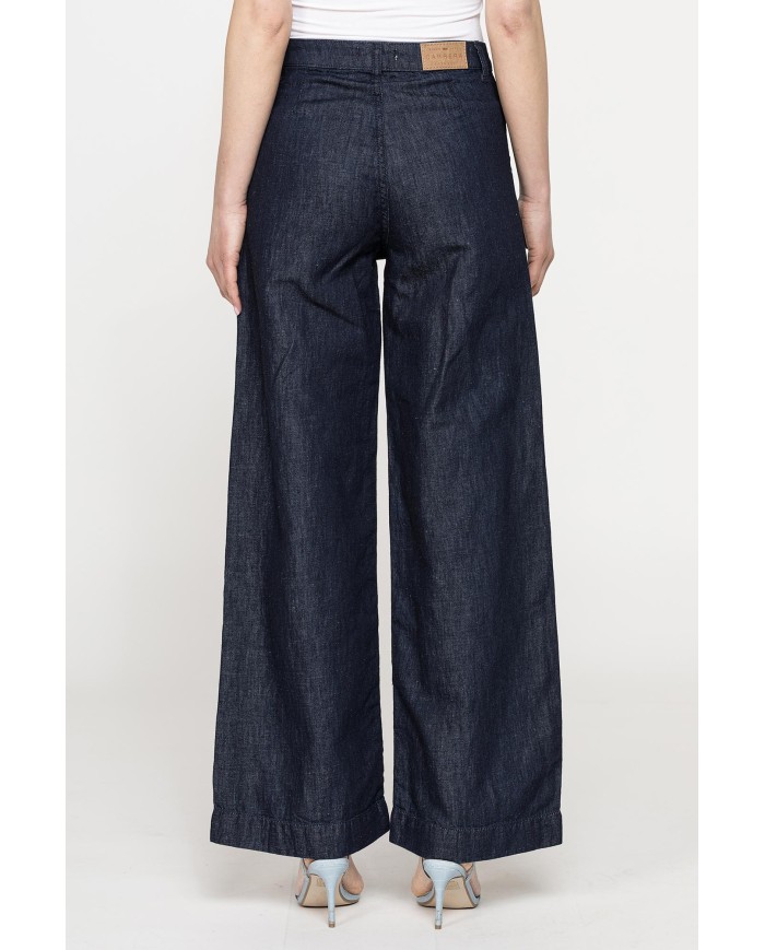 JEANS MOD.763 CON MOTIVO VERTICALE IN DENIM LINO