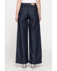 JEANS MOD.763 CON MOTIVO VERTICALE IN DENIM LINO