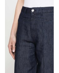 JEANS MOD.763 CON MOTIVO VERTICALE IN DENIM LINO