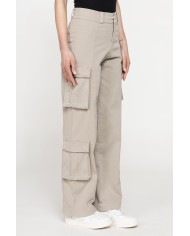 PANTALONE CARGO IN GABARDINA STRETCH