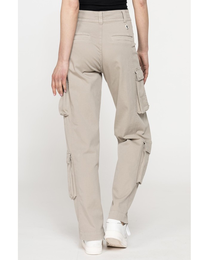 PANTALONE CARGO IN GABARDINA STRETCH