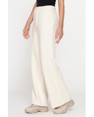 PANTALONE A PALAZZO IN FELPA