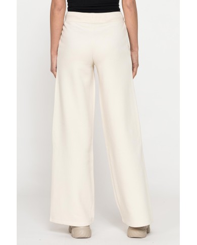 PANTALONE A PALAZZO IN FELPA