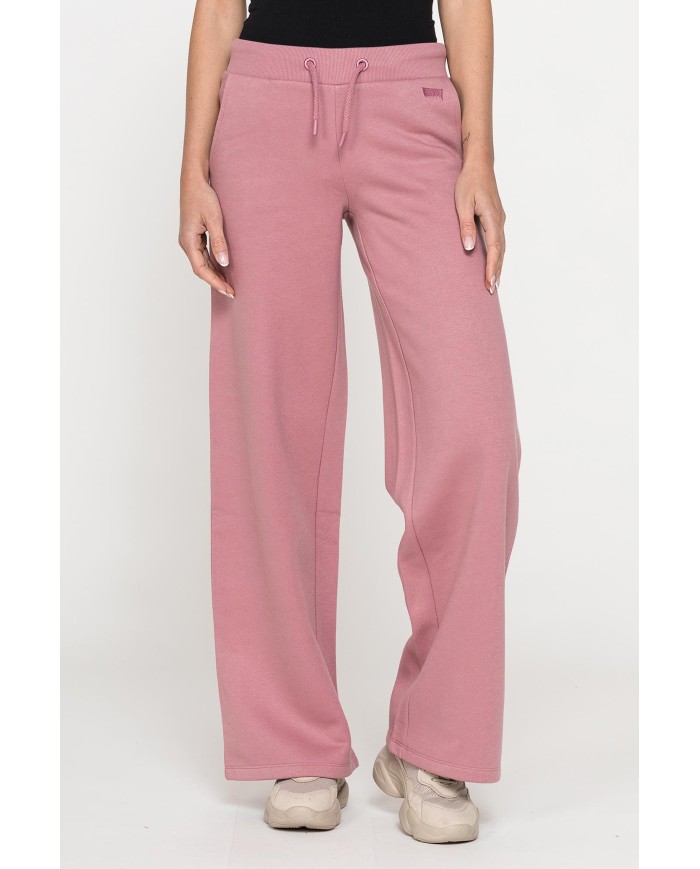 PANTALONE A PALAZZO IN FELPA