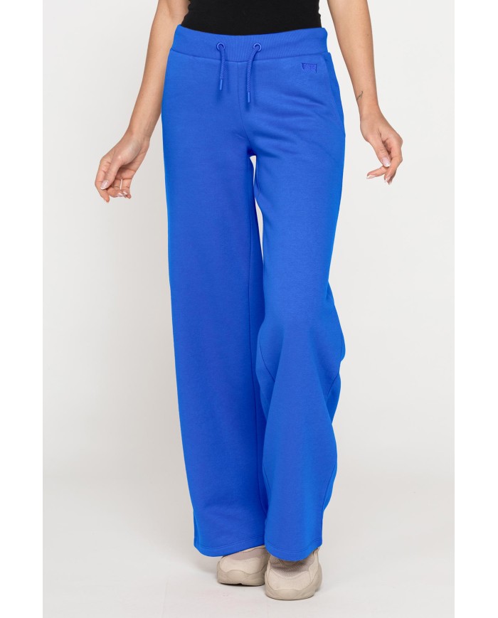 PANTALONE A PALAZZO IN FELPA