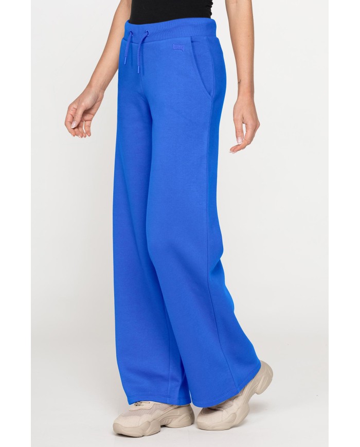 PANTALONE A PALAZZO IN FELPA