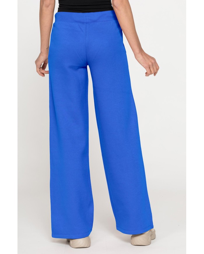 PANTALONE A PALAZZO IN FELPA