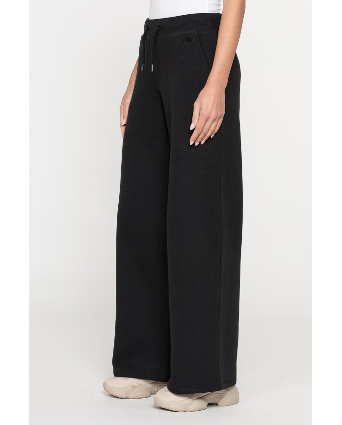 PANTALONE A PALAZZO IN FELPA