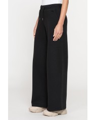 PANTALONE A PALAZZO IN FELPA