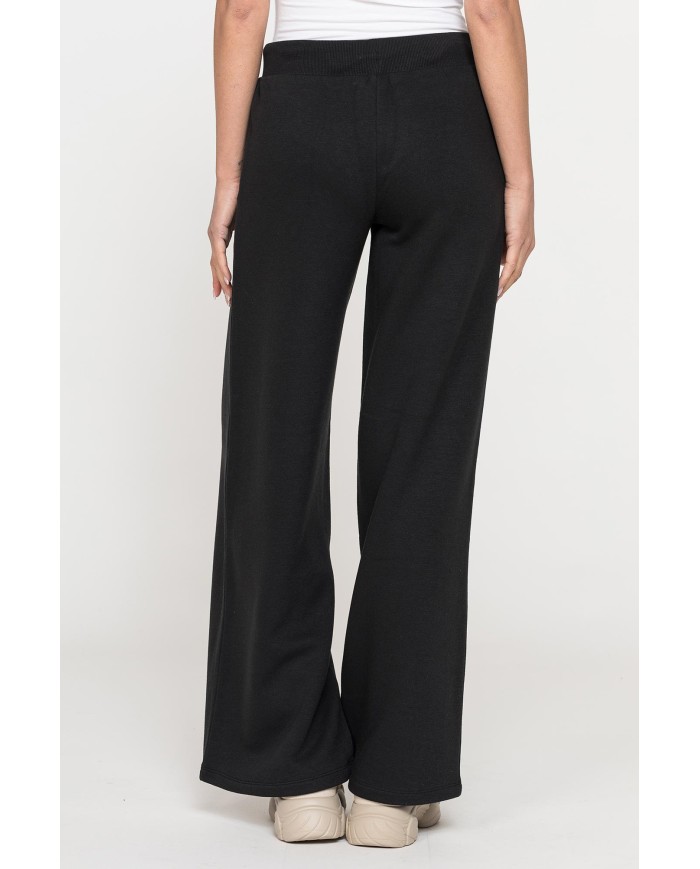 PANTALONE A PALAZZO IN FELPA