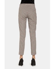 PANTALONE IN TESSUTO MISTO VISCOSA STRETCH. Vita regolare e gamba slim.