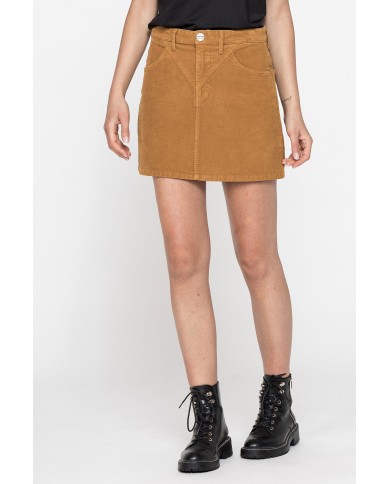 GONNA IN VELLUTO A COSTE STRETCH.