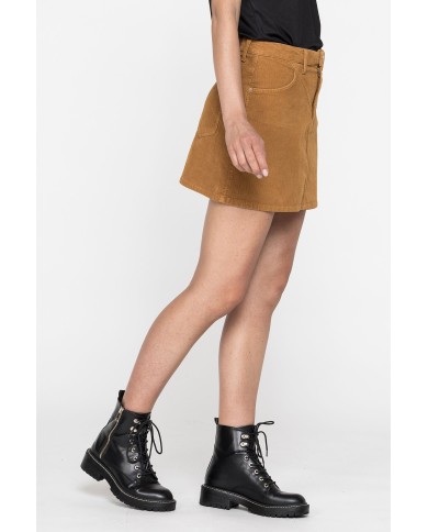 GONNA IN VELLUTO A COSTE STRETCH.