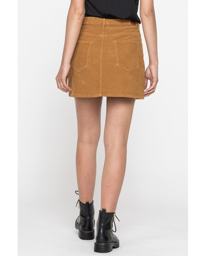 GONNA IN VELLUTO A COSTE STRETCH.