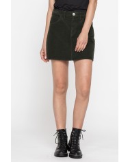 GONNA IN VELLUTO A COSTE STRETCH.