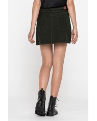 GONNA IN VELLUTO A COSTE STRETCH.