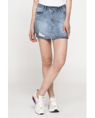 MINIGONNA IN DENIM STRETCH 12oz