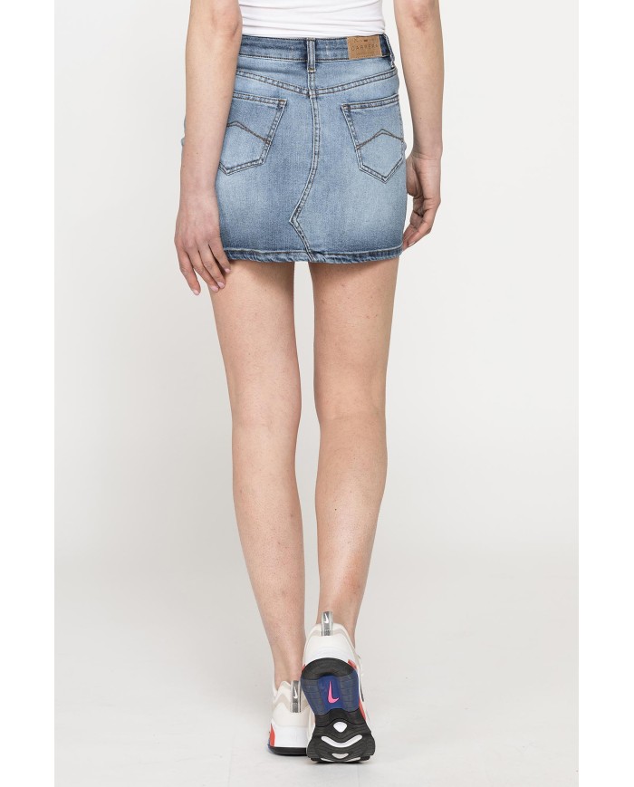 MINIGONNA IN DENIM STRETCH 12oz