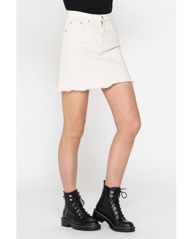 MINIGONNA IN BULL DENIM STRETCH