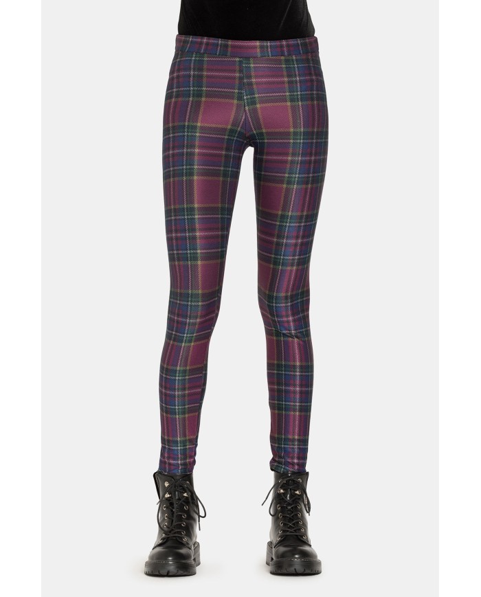 LEGGINS IN MISTO VISCOSA. Vita regolare e gamba skinny.