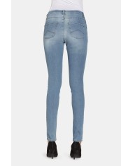 LEGG-JEANS IN TESSUTO SUPER STRETCH. Vita regolare e gamba stretta