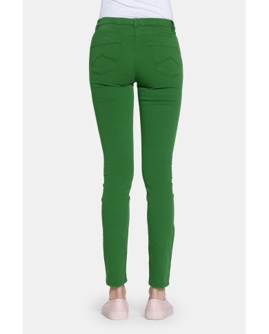 LEGG-JEANS IN GABARDINA LEGGERA MOD. 767. Vita regolare e gamba stretta.