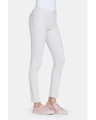 LEGG-JEANS IN GABARDINA LEGGERA MOD. 767. Vita regolare e gamba stretta.