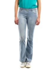 LEGG-JEANS SUPER STRETCH MOD 767. Vita regolare e fondo a zampa.