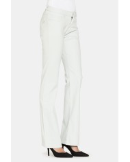 PANTALONI IN RASO STRETCH. Vita bassa e gamba regolare.