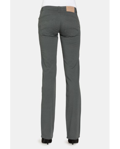 PANTALONI IN RASO STRETCH. Vita regolare e gamba regolare.