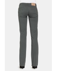 PANTALONI IN RASO STRETCH. Vita regolare e gamba regolare.