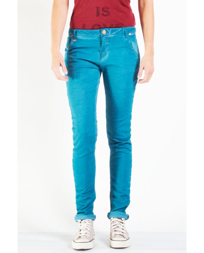 JOGGER JEANS COLORATO MOD 771. Cavallo basso e gamba regolare.