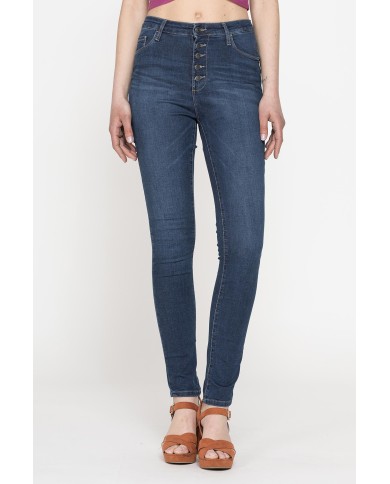 JEANS 5 TASCHE MOD.773A IN DENIM SUPER STRETCH 9oz. Vita alta e gamba stretta.SPINTECH ELASTIC COTONE SULLA PELLE