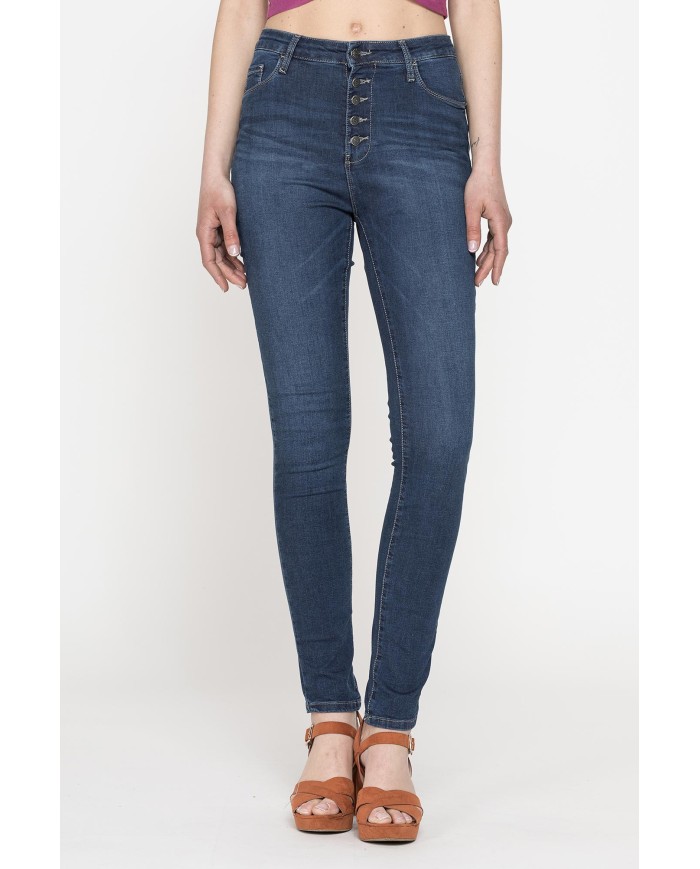 JEANS 5 TASCHE MOD.773A IN DENIM SUPER STRETCH 9oz. Vita alta e gamba stretta.SPINTECH ELASTIC COTONE SULLA PELLE